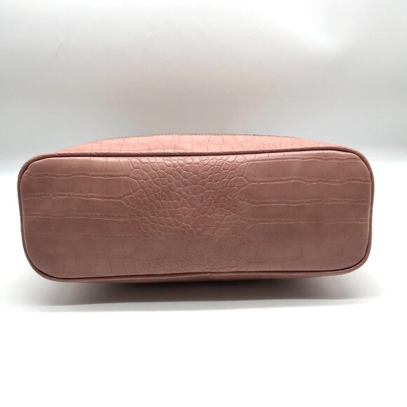 Giani Bernini Dusty Pink Croc Embossed Faux Leather Dome Satchel - Picture 5 of 10